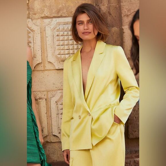 Anthropologie Hutch Satin Blazer NWT - Picture 5 of 14